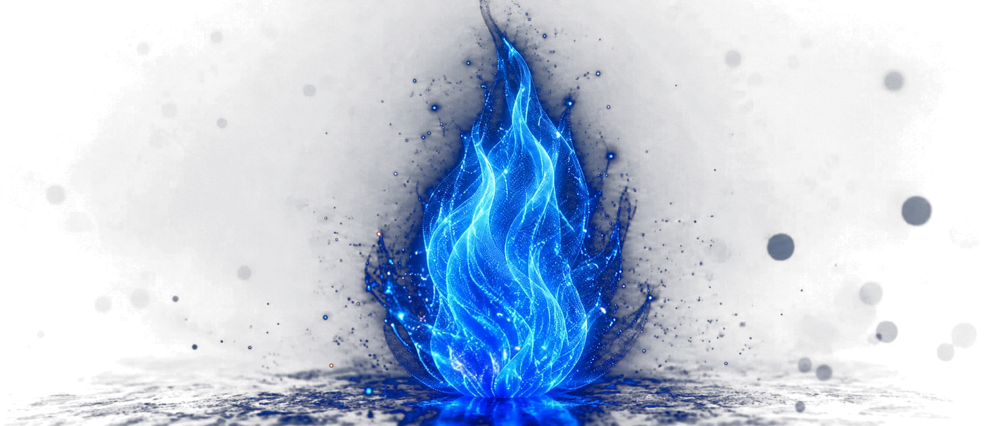 Die blaue Flamme — der klarste, ruhigste Teil des Feuers